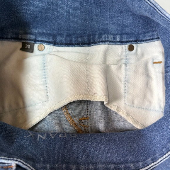 SPANX Jeans Womens 28 Blue The Signature Straight Leg Denim High Rise Side Zip - Picture 9 of 16